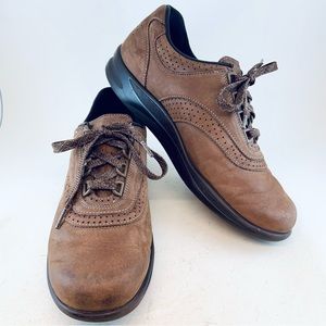 SAS Brown Nubuck NO INSOLES Walk Easy Diabetic Oxfords, size 9 NARROW